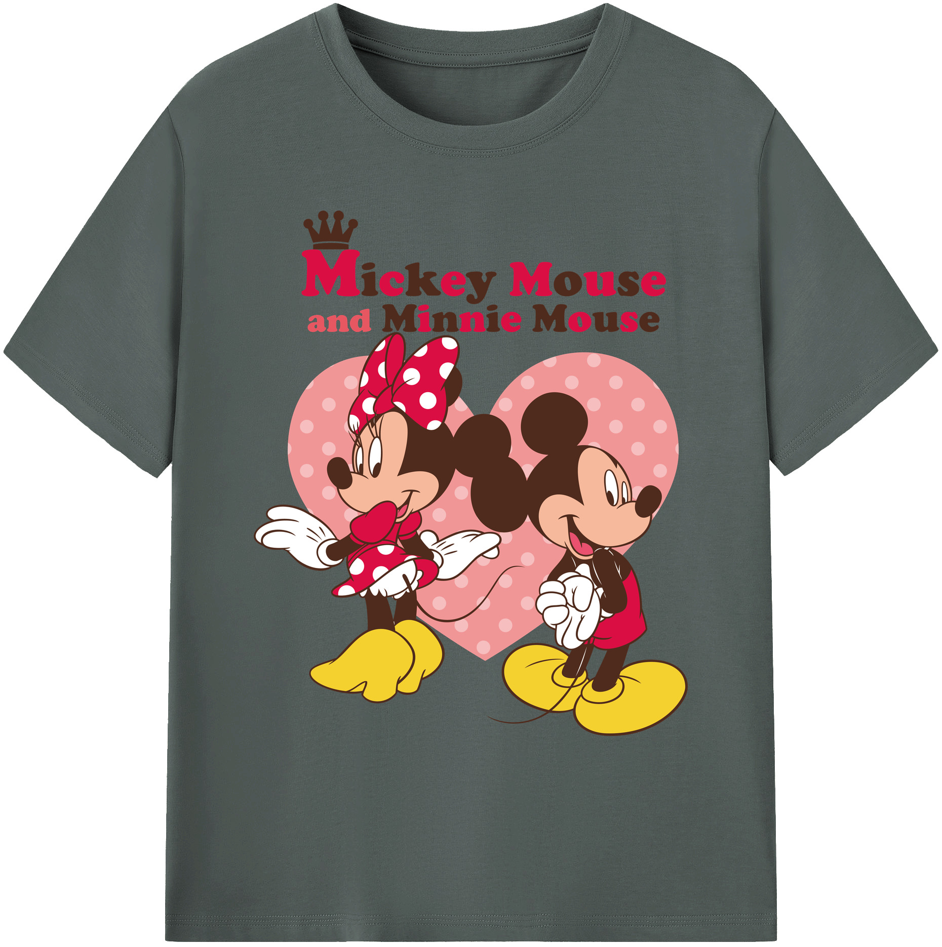 ミッキーマウス Mickey Mouse 綿100％ メンズ半袖Tシャツ｜肌触りやわらか＆通気性